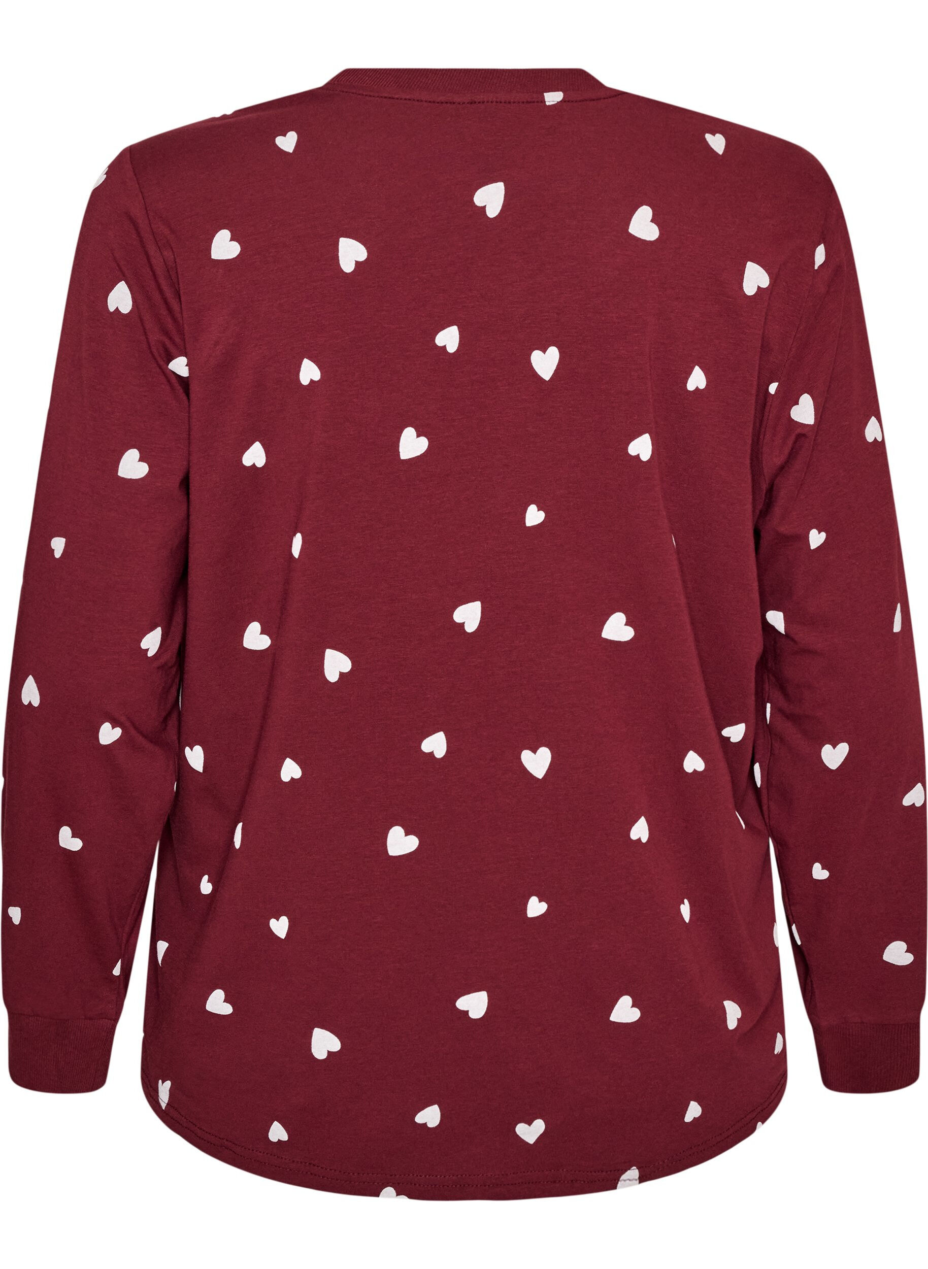 ZizziNachtblouse met een print, Rood, Packshot image number 1
