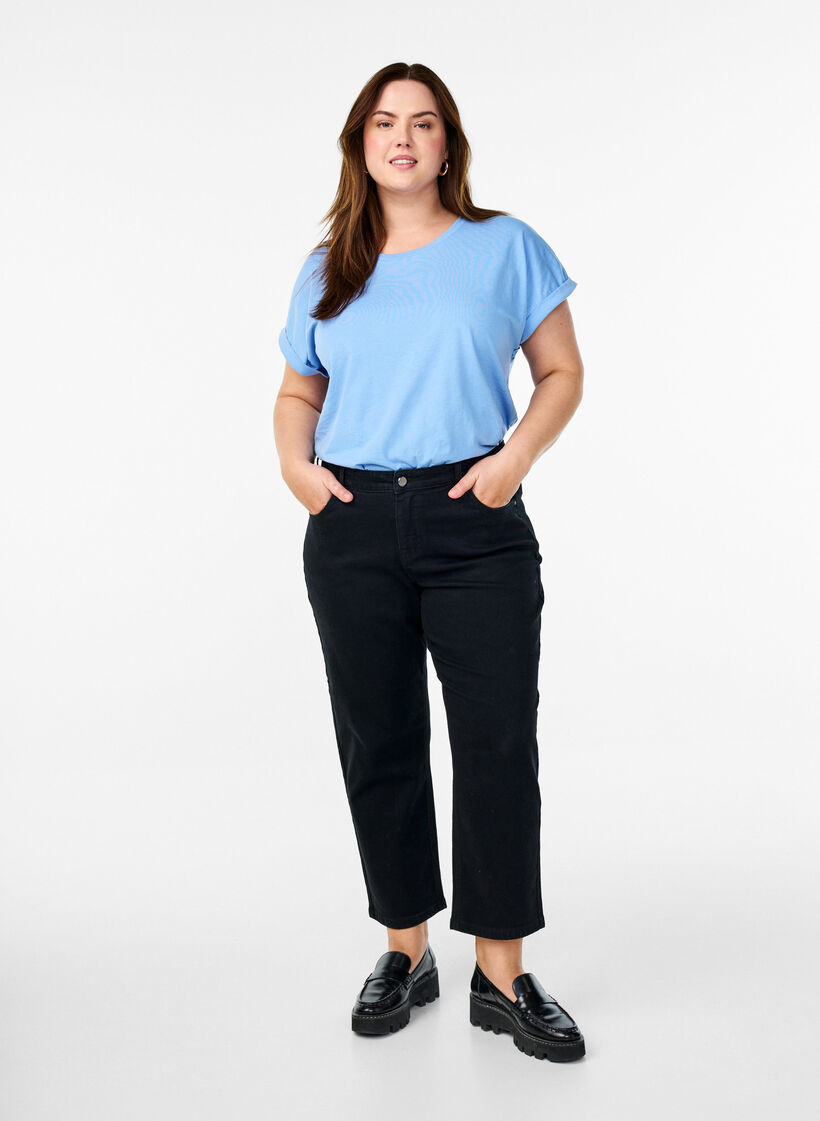 Lot de deux t-shirts &agrave; manches courtes, Bleu Clair, Model image number 1