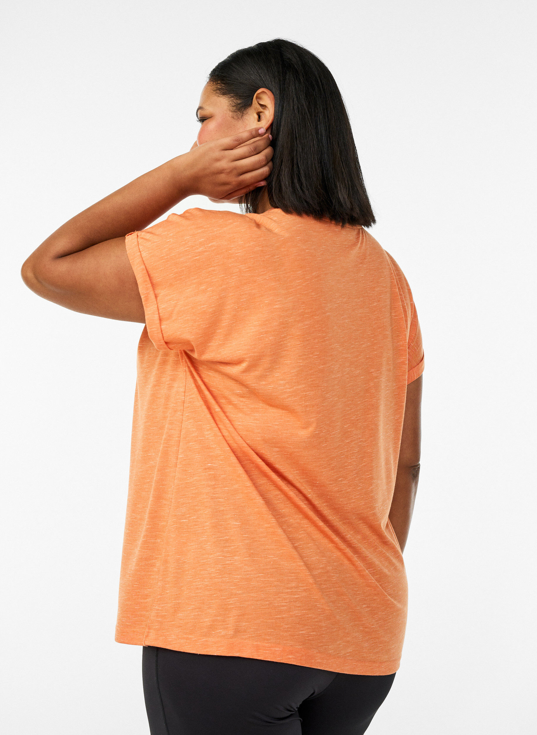 ZizziT-shirt d'entra&icirc;nement ample &agrave; manches courtes, Corail, Model image number 2