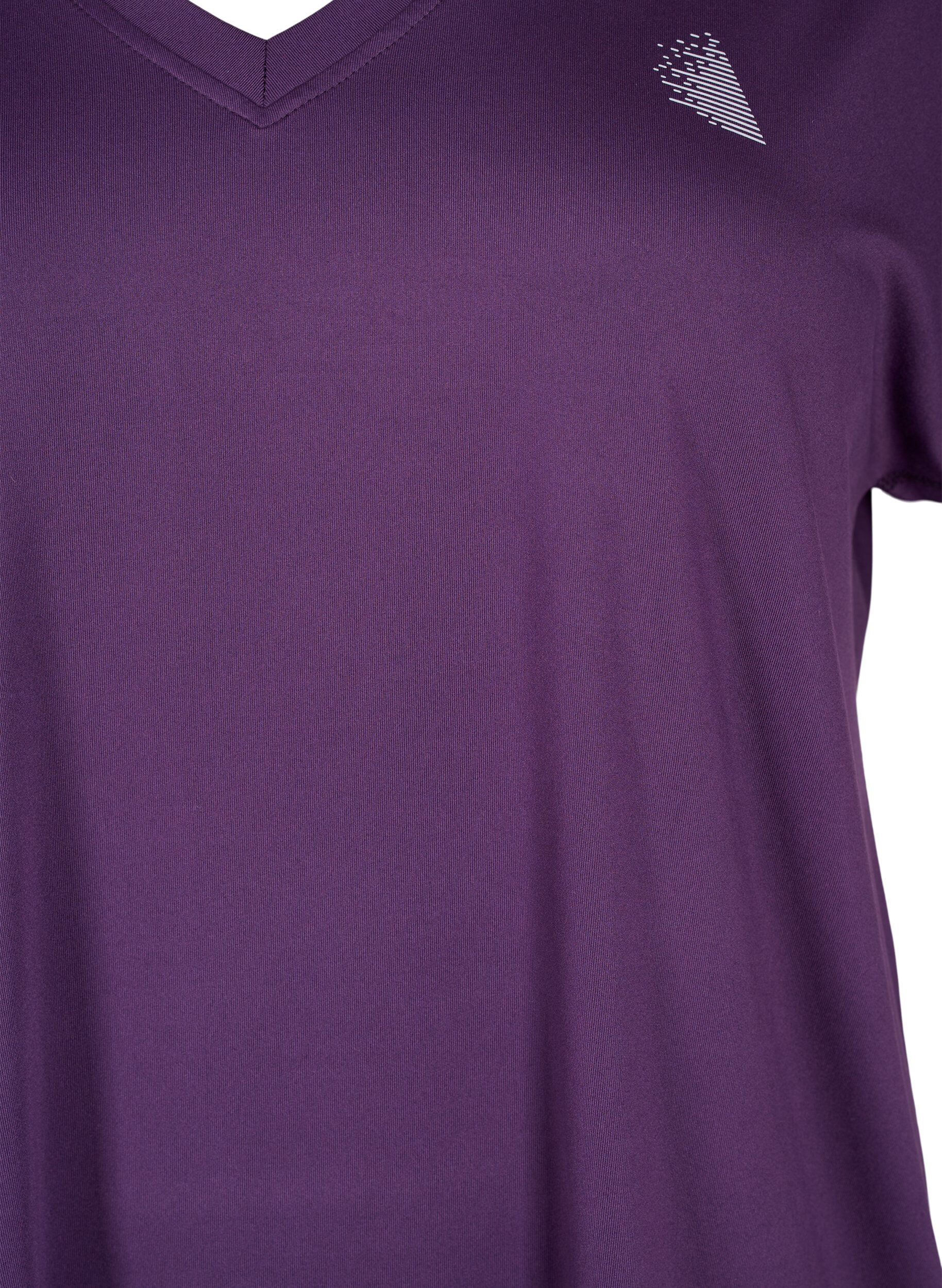 ZizziT-shirt de sport ample avec col en V, Violet, Packshot image number 2
