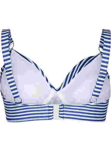 Soutien-gorge de bikini imprimé avec armature, Blue Striped, Packshot image number 1