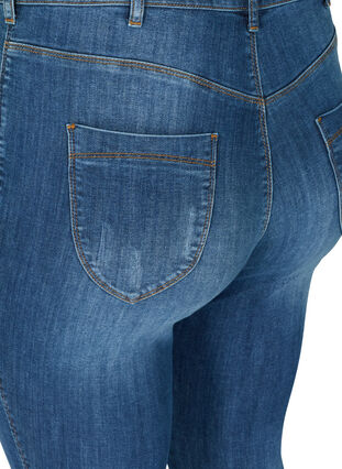 Amy jeans met slijtage details, Blue denim, Packshot image number 3