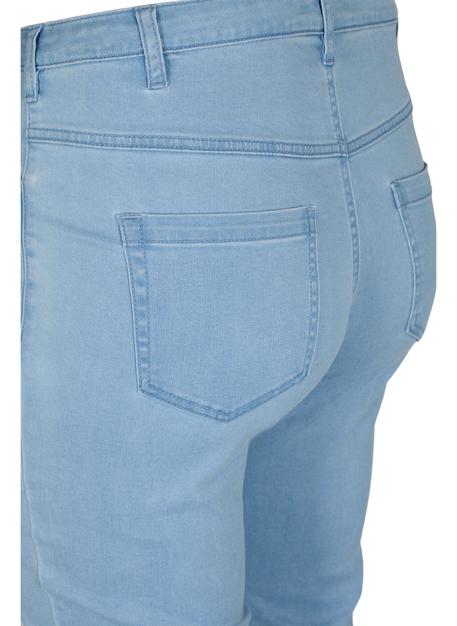 ZizziJeans Emily Slim fit &agrave; taille r&eacute;guli&egrave;re, Bleu Clair, Packshot image number 3