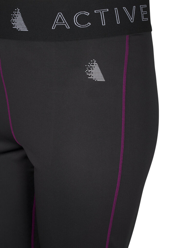 Baselayer broek met contrastdetails, Black w. Charisma, Packshot image number 2