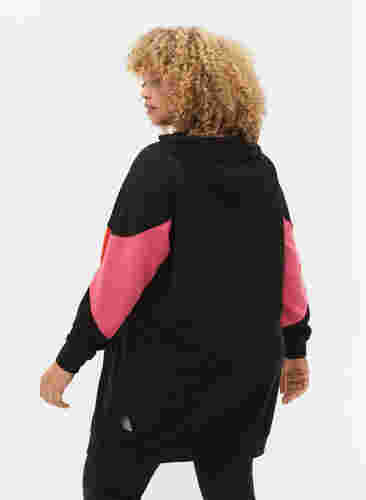 Sweat-shirt coloré avec poches, Black, Model image number 1