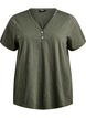 T-shirt dot&eacute; de boutons, Vert, Packshot image number 0