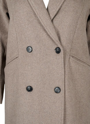 Manteau en laine avec boutons et poches, Moon Rock Mel., Packshot image number 2