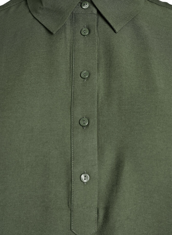 Blouse met knoopdetail op de rug, Groen, Packshot image number 2