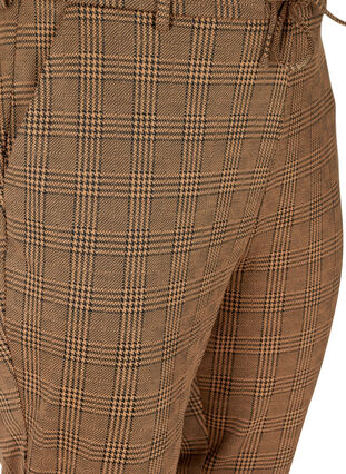 Cropped Maddison broek met ruitjes, Brown Check, Packshot image number 2