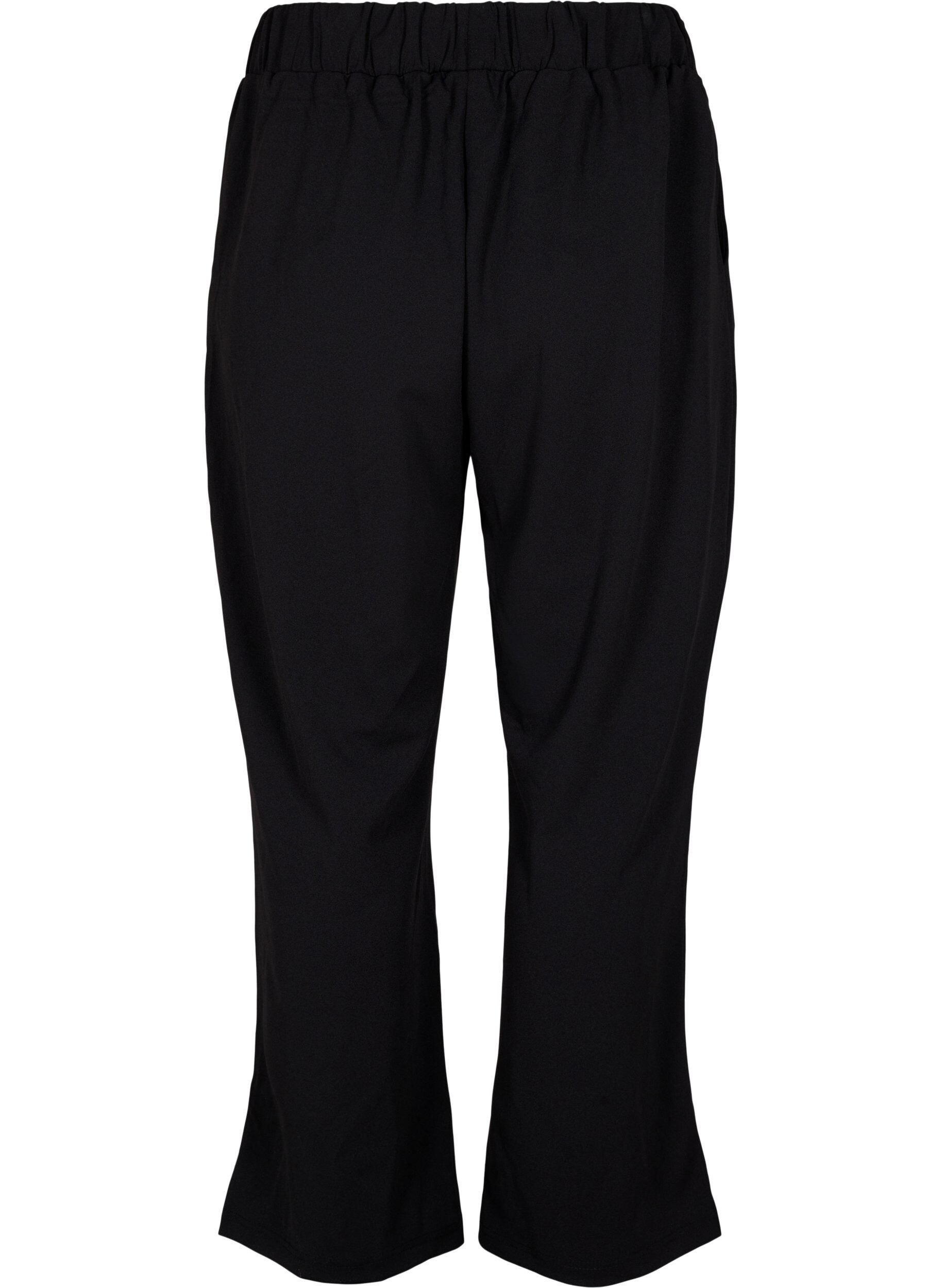 Zizzi Pantalon ample avec poches, Noir, Packshot image number 1