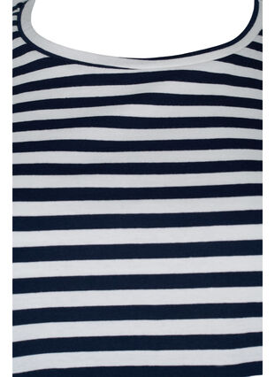 Lot de 2 T-shirt basiques en coton, Navy/Navy Stripe, Packshot image number 2