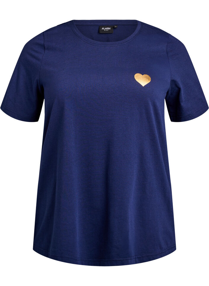 T-shirt met print, Blauw, Packshot image number 0
