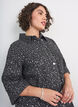 Robe en denim avec sequins et manches 3/4, Noir, Model image number 3