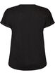 T-shirt en coton &agrave; imprim&eacute; floral, Noir, Packshot image number 1
