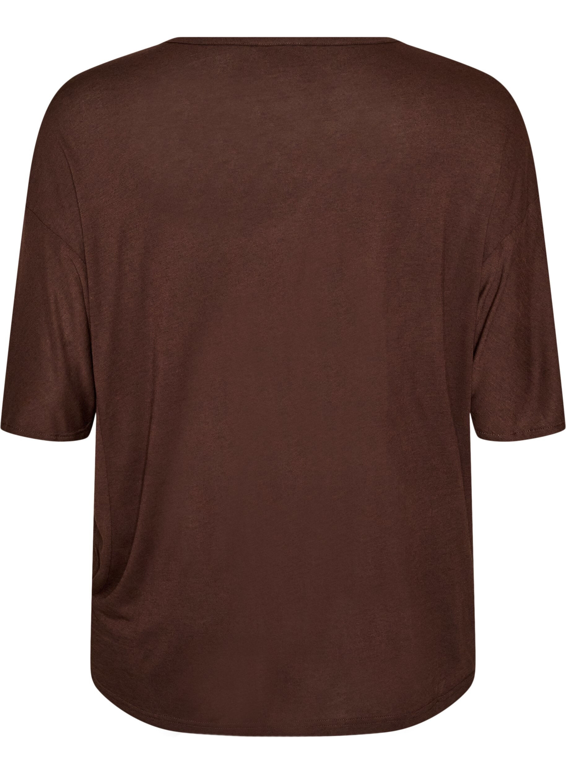 ZizziT-shirt ample en jersey de viscose, Marron, Packshot image number 1
