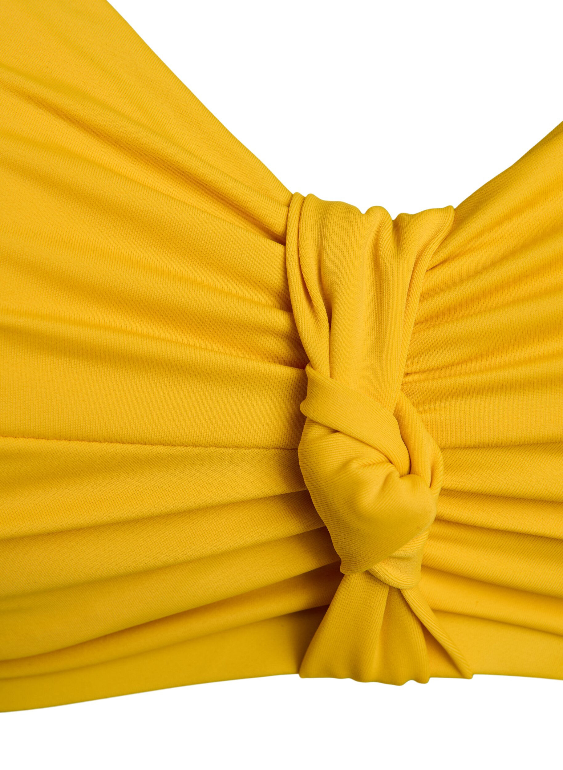 ZizziBikinitop met beugel en knoopdetail, Geel, Packshot image number 2