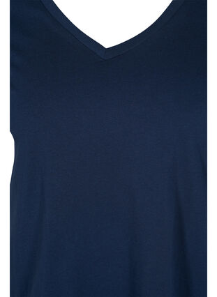 T-shirt basiques 2-pack en coton, Navy B/B White, Packshot image number 2