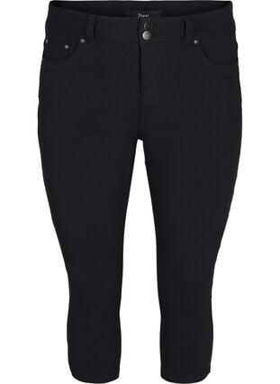 Pantalon capri ajusté en mélange de viscose, Black, Packshot image number 0