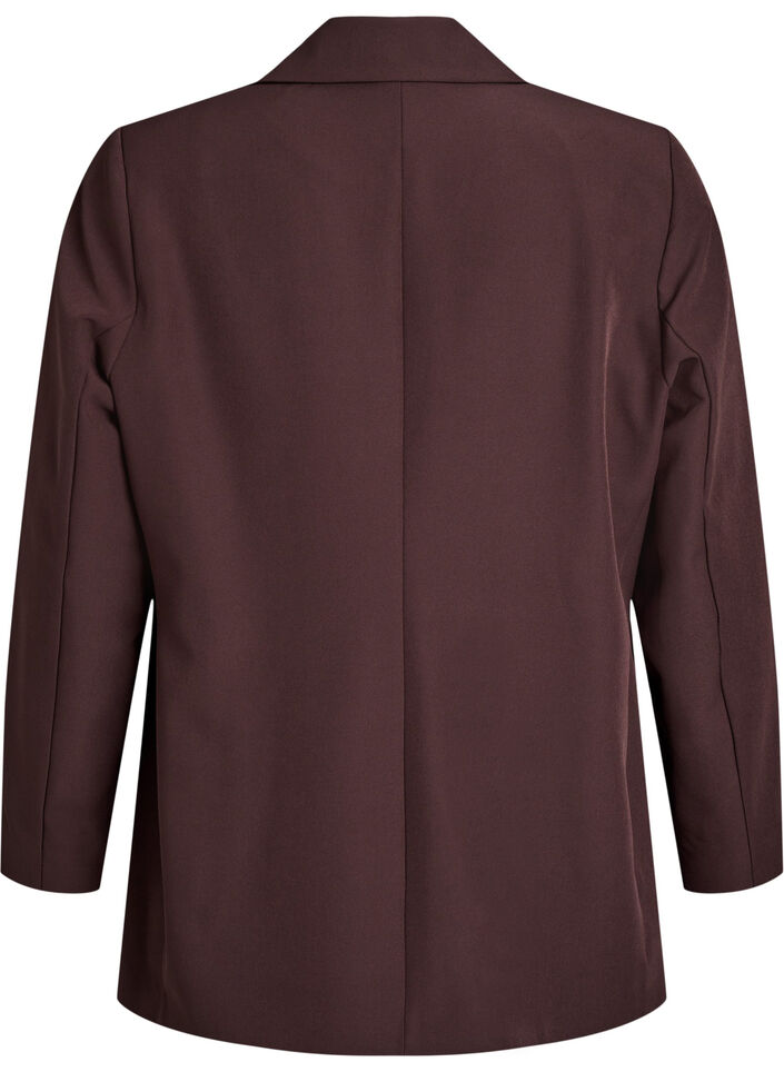 Blazer classique avec fermeture boutonn&eacute;e, Marron, Packshot image number 1