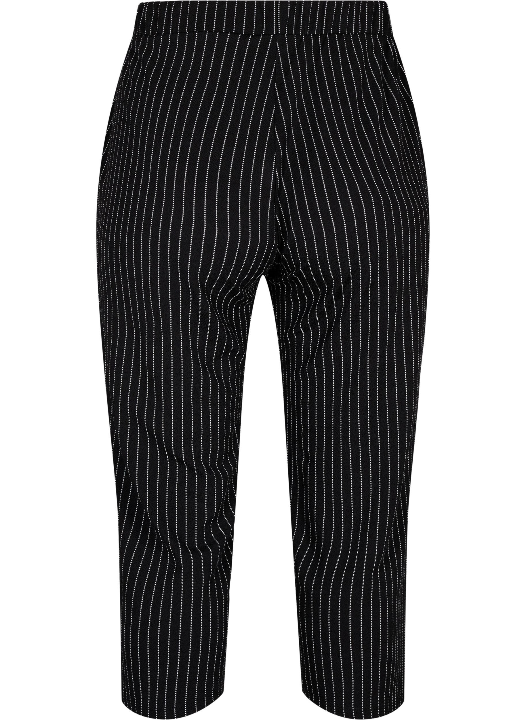 Zizzi Pantalon ample avec longueur 7/8, Noir, Packshot image number 1