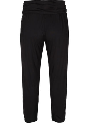 Pantalon ample en mélange de viscose, Black, Packshot image number 1