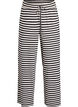 Pantalon de pyjama ray&eacute; &agrave; taille haute et coupe ample, Noir, Packshot image number 0
