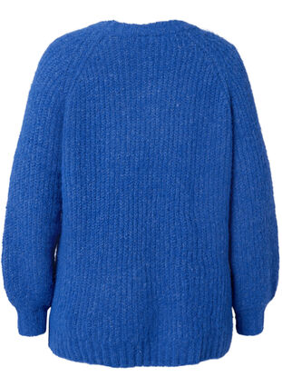 Pull en tricot avec de la laine et des manches raglan, Princess Blue, Packshot image number 1