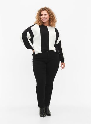 Emily jeans met reguliere taille en slanke pasvorm, Black, Model image number 0