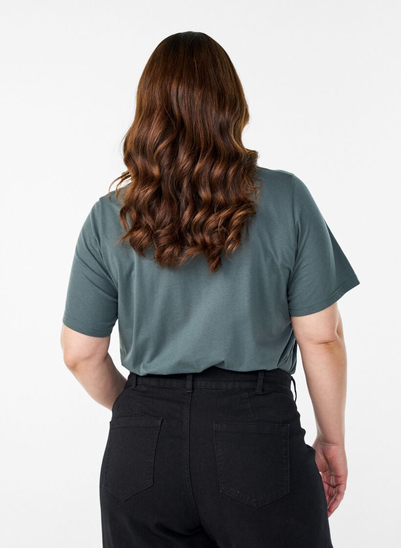 T-shirt imprim&eacute;, Vert, Model image number 2