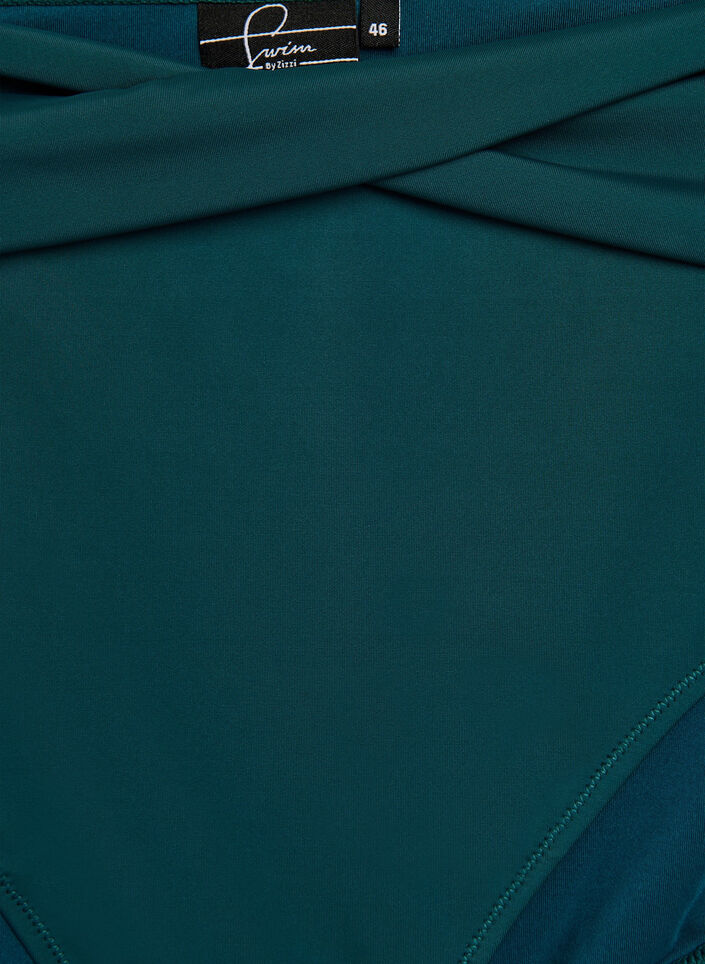 Culotte de bikini avec détail croisé, Vert, Packshot image number 2