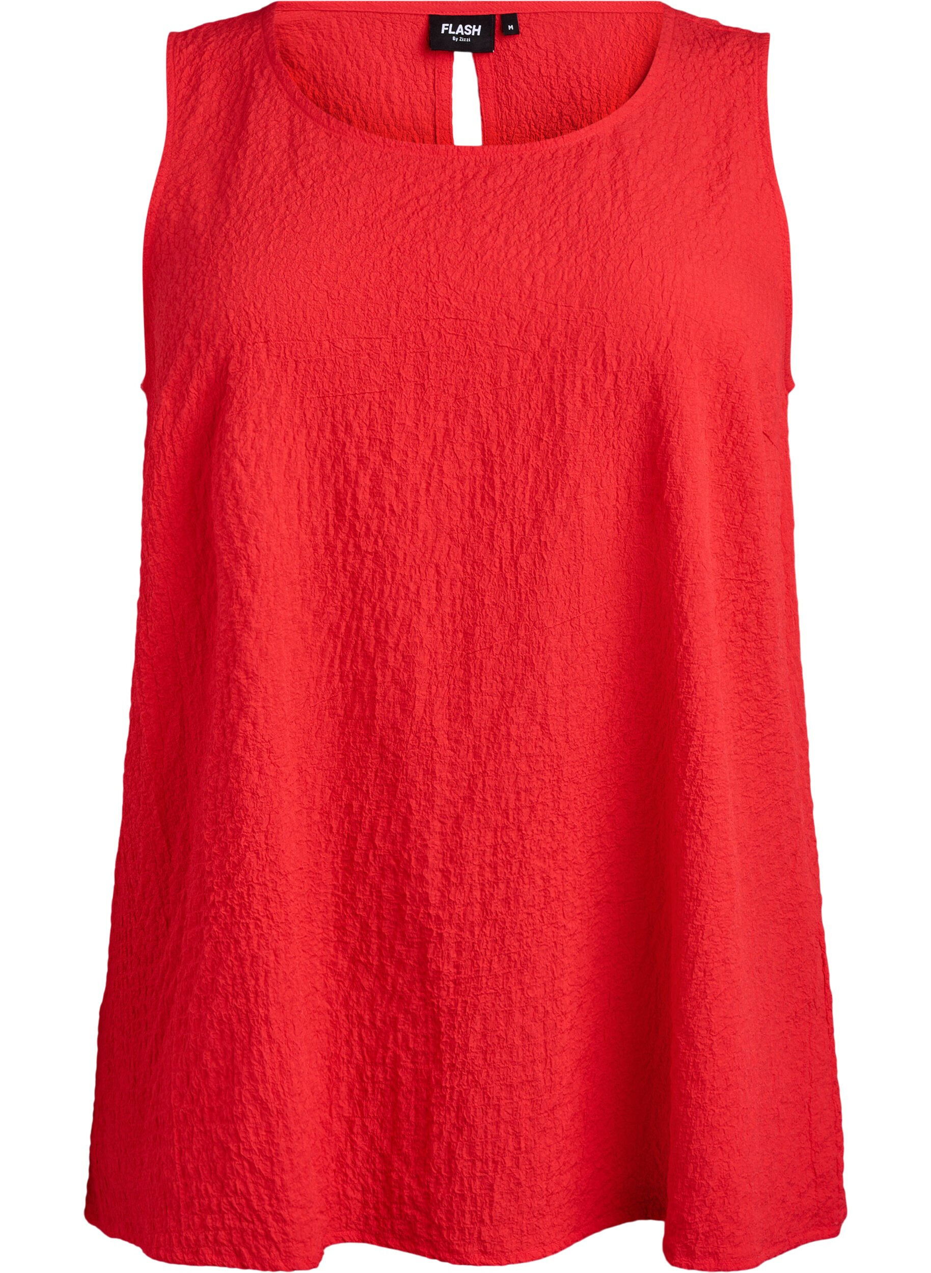ZizziHaut sans manches et textur&eacute;, Rouge, Packshot image number 0