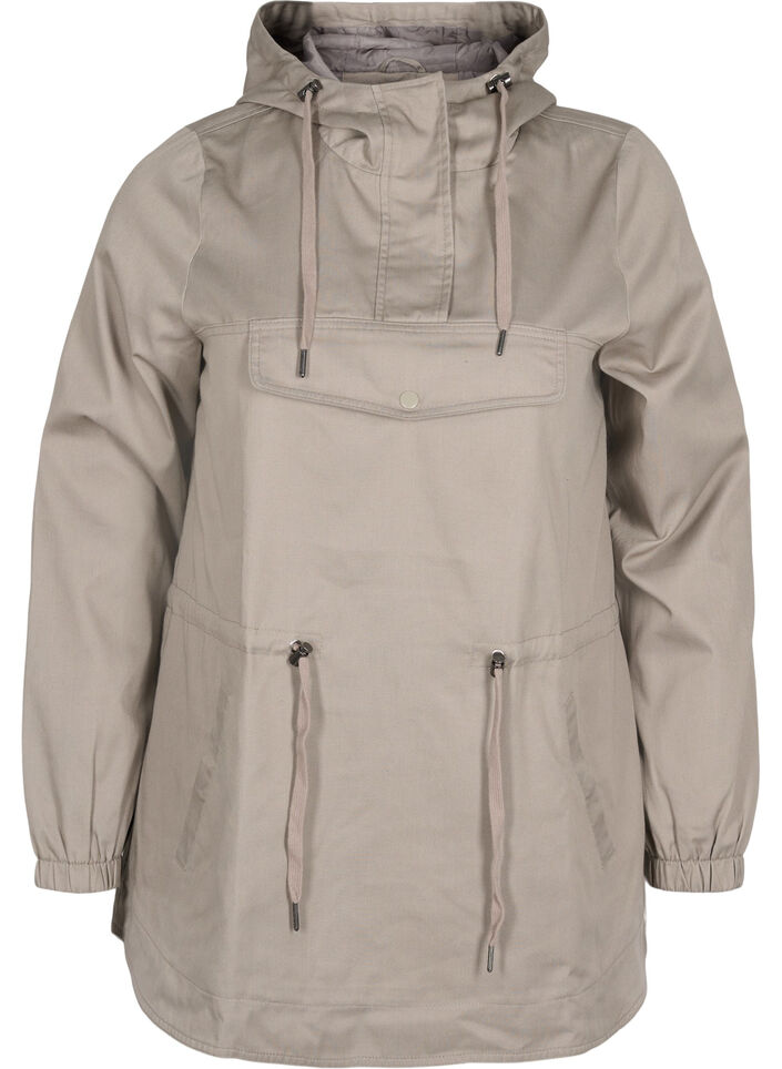 Anorak met capuchon en zak, Moon Rock, Packshot image number 0