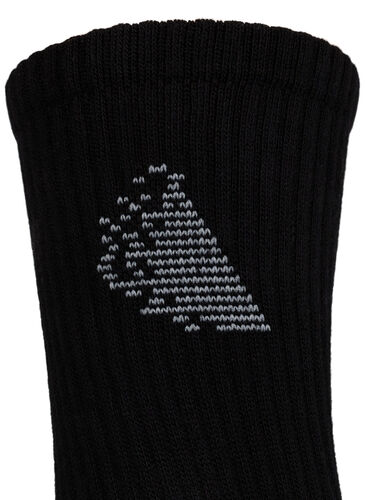 3 paires de chaussettes de sport, Black/White Logo, Packshot image number 1