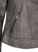 Veste imitation cuir patinée, Dark Grey Wash, Packshot image number 3