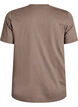 T-shirt basique en coton &agrave; col rond, Marron, Packshot image number 1