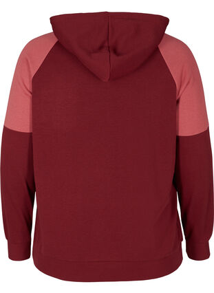 Sweatshirt met capuchon en zak, Pomegranate, Packshot image number 1