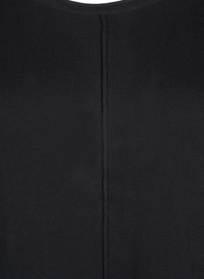 Robes tricot&eacute;es en m&eacute;lange coton-viscose, Noir, Packshot image number 2