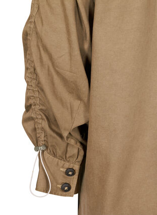 Chemise longue avec poches poitrine, Kaki Green, Packshot image number 3