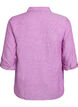 Chemise en lin et viscose avec manches 3/4, Violet, Packshot image number 1