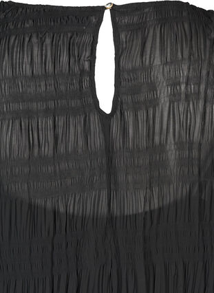 Robe tunique avec texture imprimé, Black, Packshot image number 3