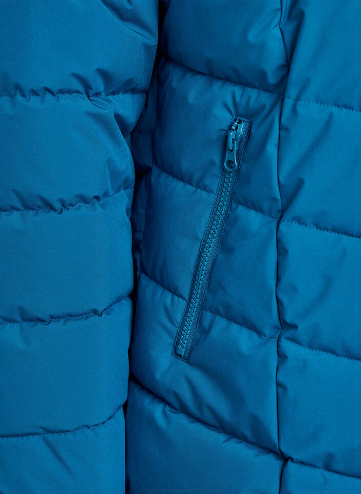 Veste courte à capuche, Bleu pétrole, Packshot image number 3