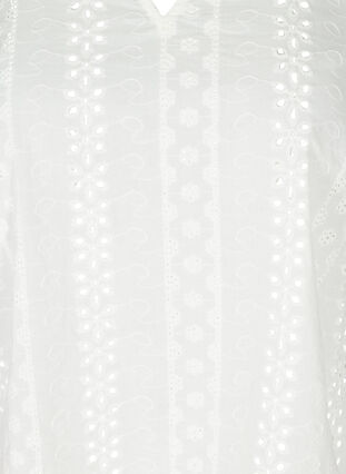 Blouse en coton avec broderie anglaise, Bright White, Packshot image number 2