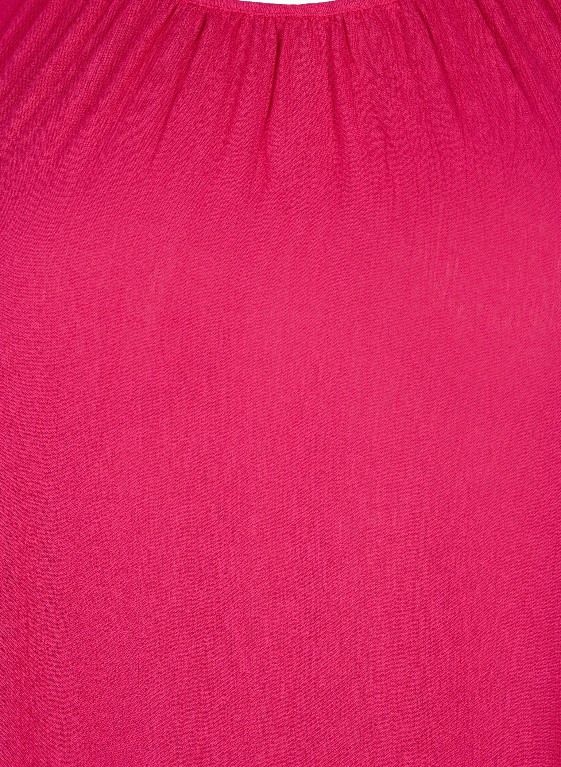 ZizziJurk van viscose met korte mouwen, Bright Rose, Packshot image number 2