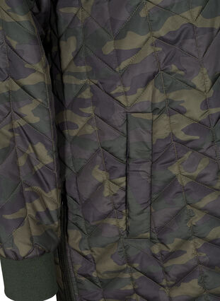 Gewatteerde jas met print en knoopsluiting, Camou as sample, Packshot image number 3