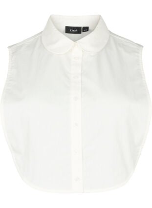 Chemise ample avec col en coton, Bright White, Packshot image number 0