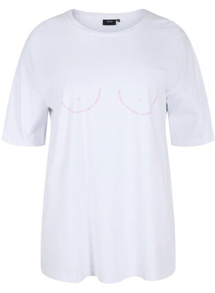 Support the breasts - T-shirt en coton, White, Packshot image number 0