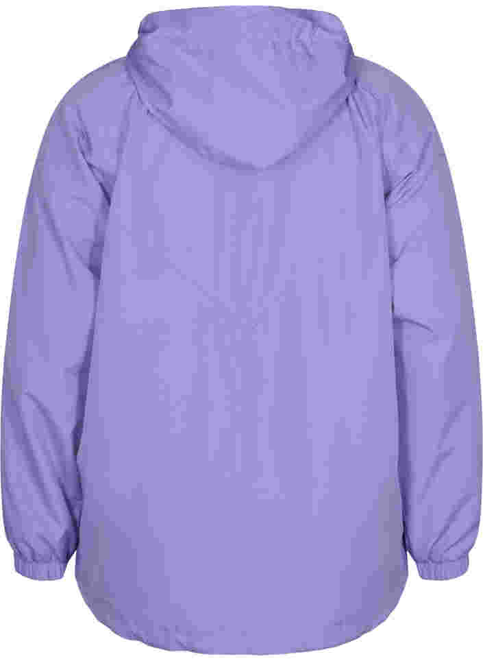 Kort jack met capuchon en verstelbare onderkant, Paisley Purple, Packshot image number 1
