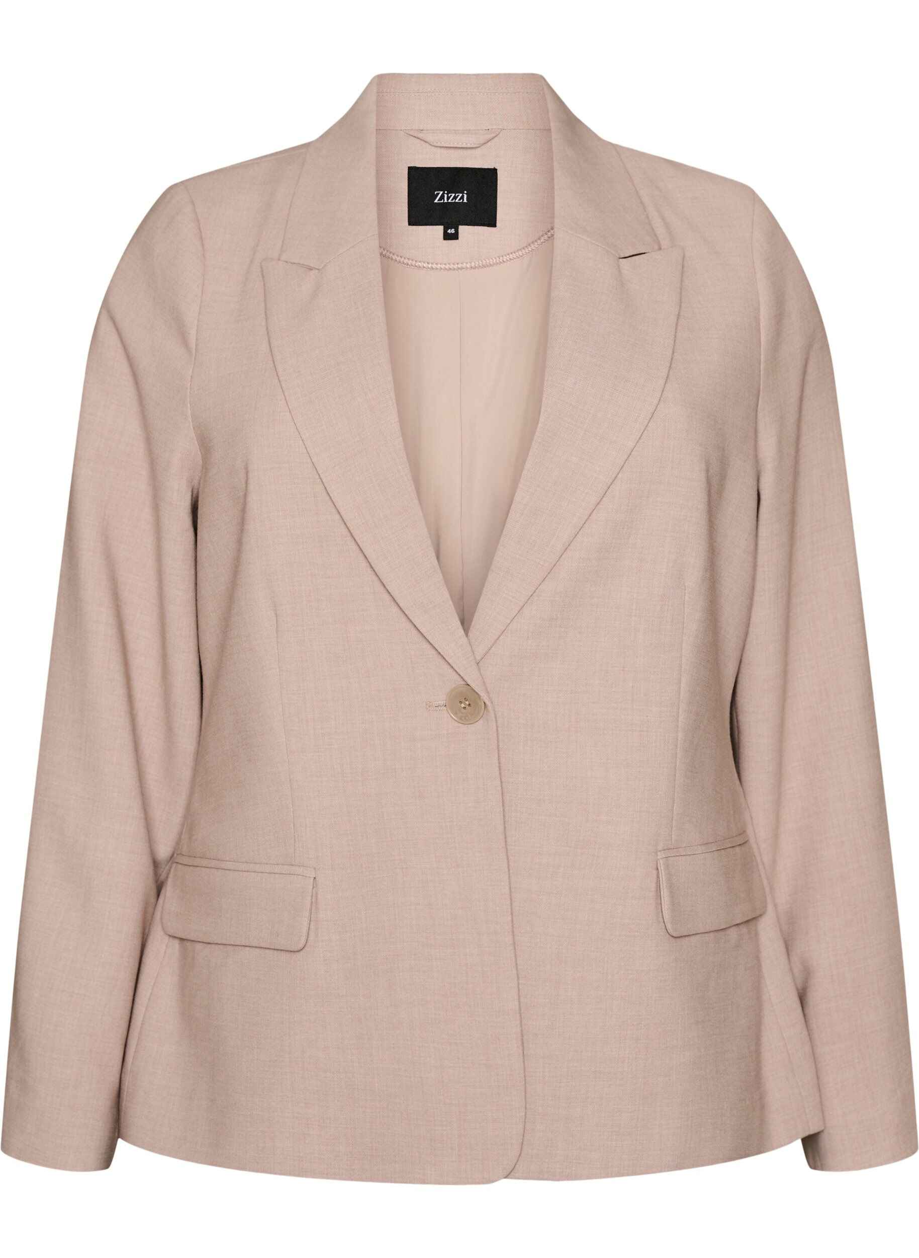 Blazer classique avec fermeture &agrave; bouton unique et poches