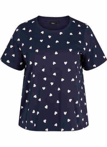 Pyjama T-shirt in katoen met korte mouwen