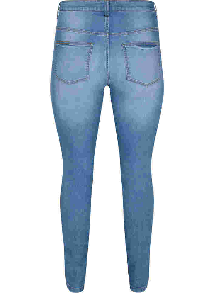 Emily jeans met slanke pasvorm en normale taille, Blue denim, Packshot image number 1